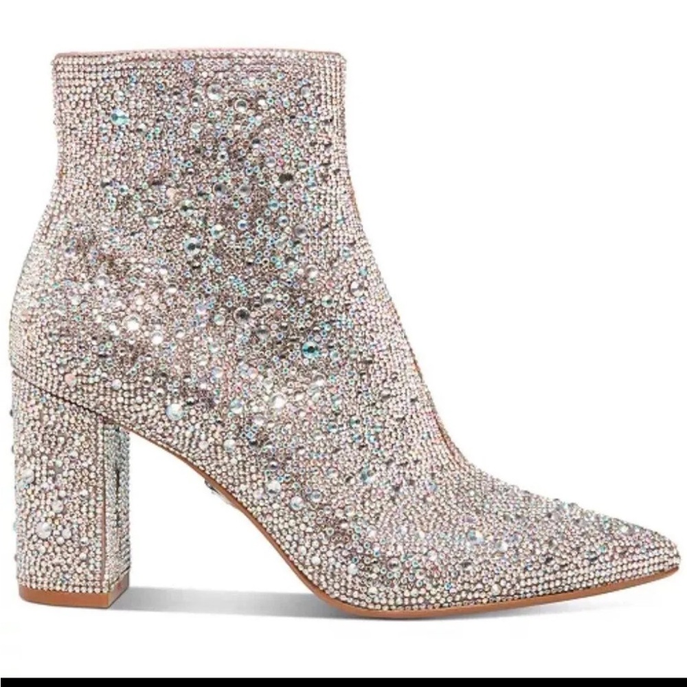 Betsey Johnson sparkly ankle booties